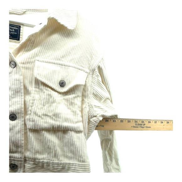 Abercrombie & Fitch Women’s M Medium Corduroy Jacket Preppy Y2K Casual Pockets - Picture 8 of 13